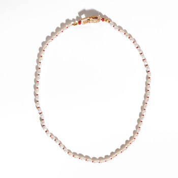 Pearl & Red - Kolye